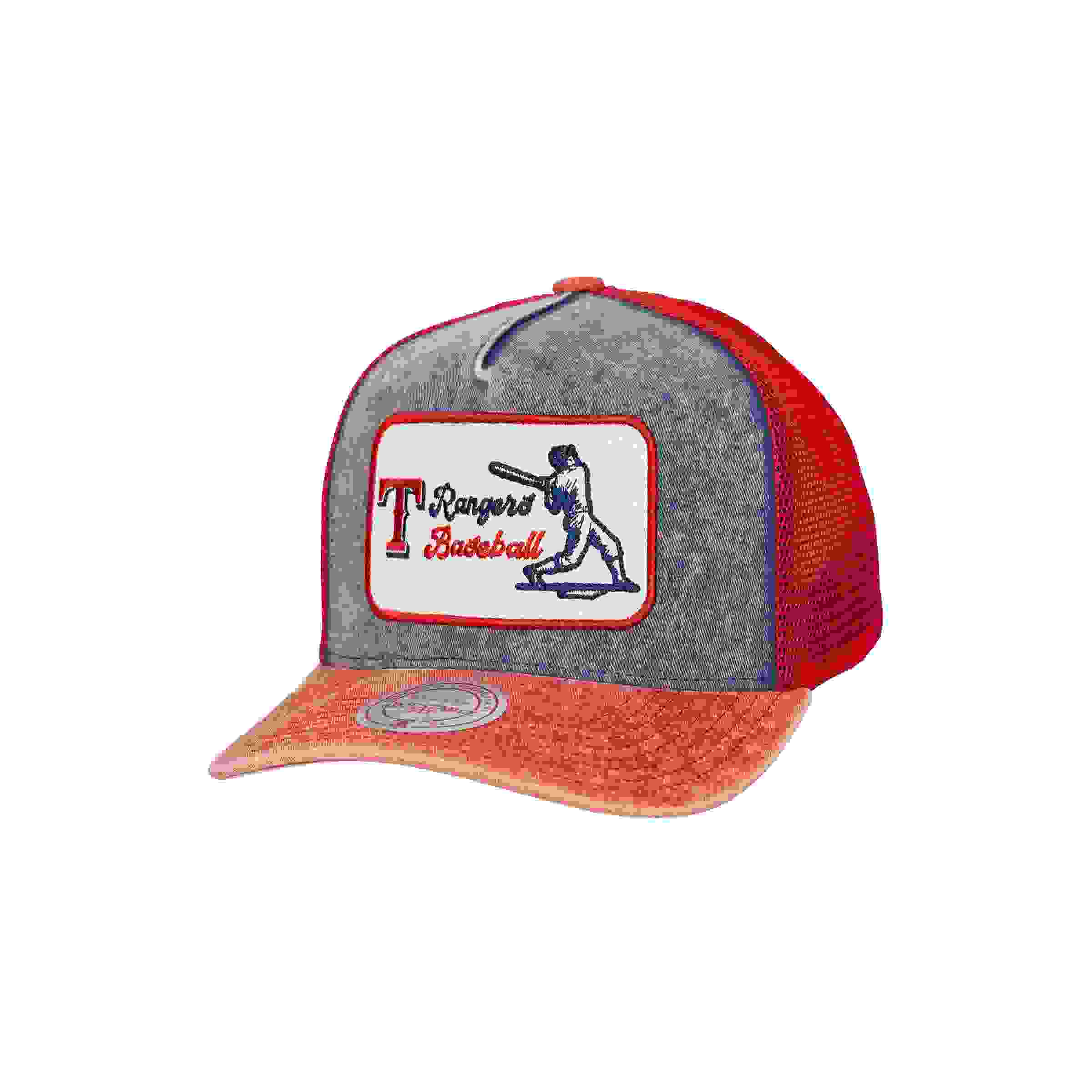 Mitchell & Ness Texas Rangers Hometown Trucker Blue Snapback Hat
